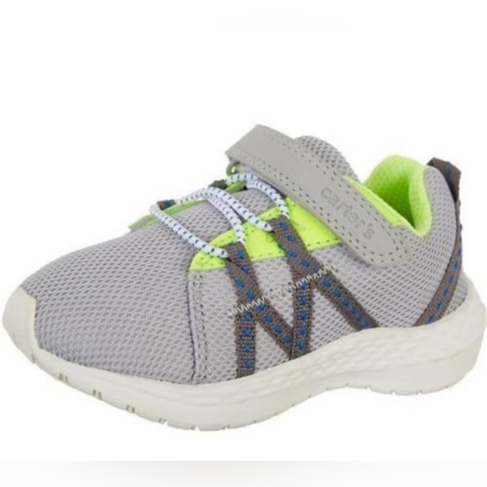 Carter’s Gray and Green Slip on Velcro Sneakers